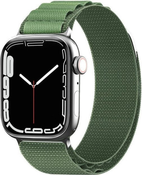 Hurtel Pasek ze stalową sprzączką Alpine do Apple Watch 42 / 44 / 45 / 49 mm zielony Pasek ze stalową sprzączką Alpine do Apple Watch 42 / 44 / 45 / 49 mm zielony