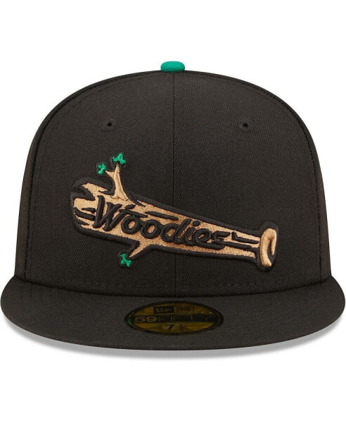 Men's Black Down East Wood Ducks Authentic Collection 59FIFTY Fitted Hat