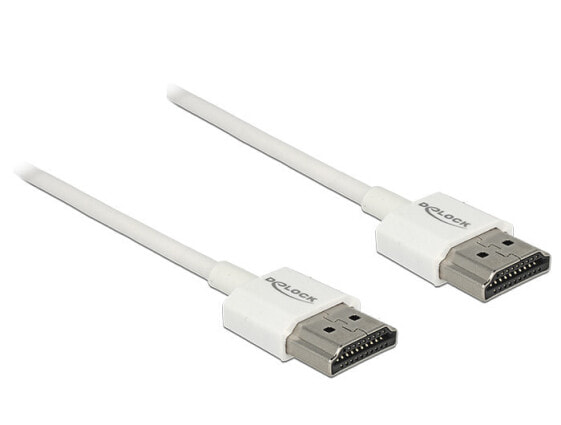 Разъем и переходник Delock HDMI Type A (Standard) - HDMI Type A (Standard) - 3840 x 2160 пикселей 3D белый 0,5 м