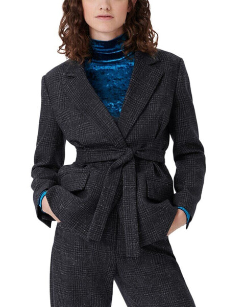 Maje Wool-Blend Suit Blazer Women's T36