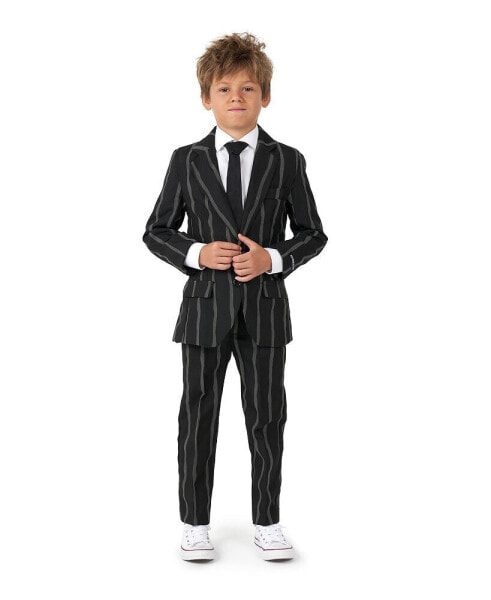 Little Boys Oversized Pinstripe Button Closure Suit Set