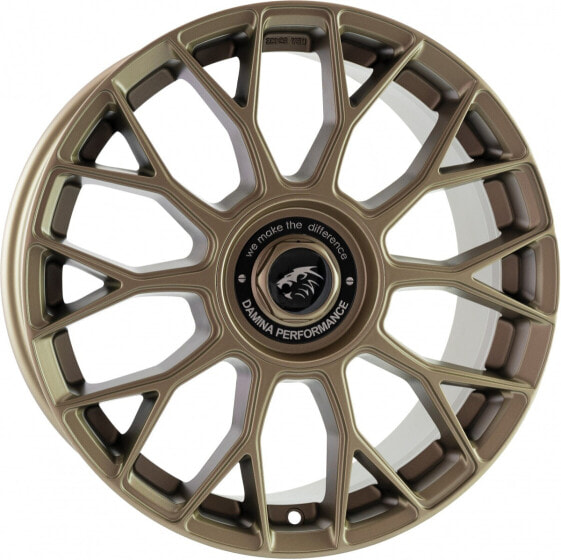 Литой колесный диск Damina Performance DM10 бронзовый матовый - вставка черная 8,5x19 ET45 - LK5/108 ML72,6