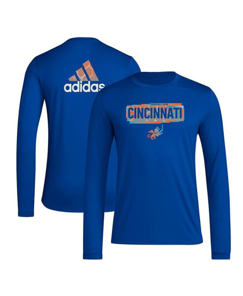 Men's Blue FC Cincinnati Local Pop AEROREADY Long Sleeve T-shirt