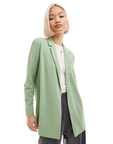 JDY lightweight blazer co-ord in sage green