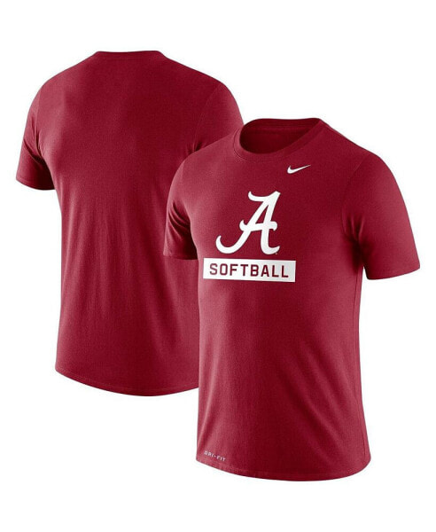 Men's Crimson Alabama Crimson Tide Softball Drop Legend Performance T-shirt