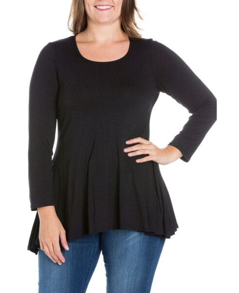 Women's Plus Size Poised Swing Tunic Top