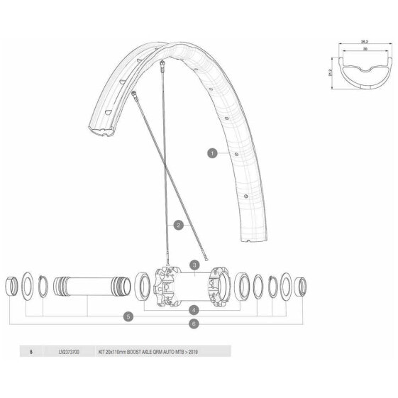 MAVIC QRM Auto MTB Boost Front Axle Axe