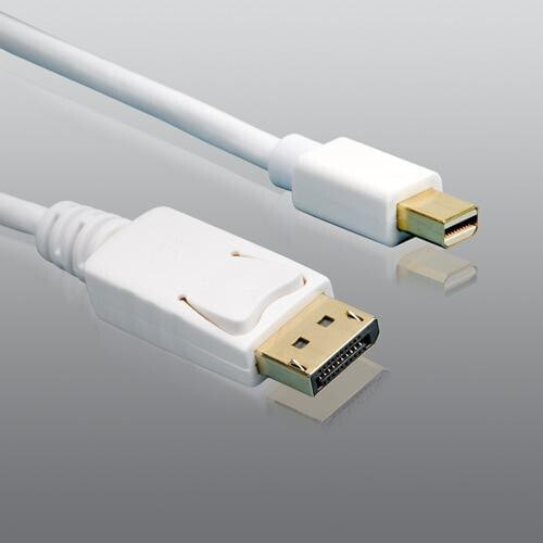 PureLink Mini Display/Display Port 3.0m - 3 m - mini DisplayPort - DisplayPort - Gold - White - Male/Male