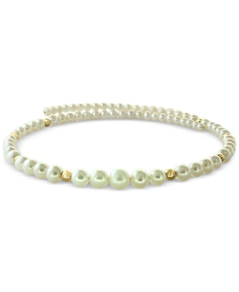 EFFY® Cultured Freshwater Pearl (4-9mm) & Gold Bead Flexible Choker Necklace in 14k Gold
