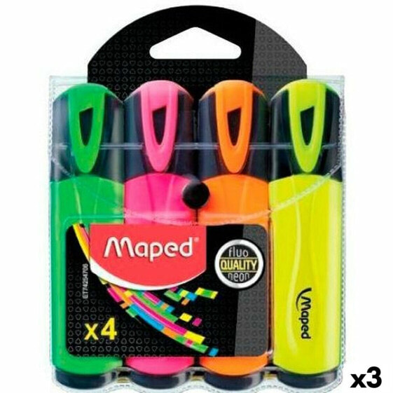 Фломастеры MAPED Fluor Quality Neon Разноцветный (3 шт)