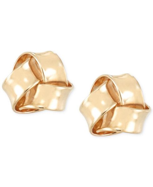 Love Knot Stud Earrings in 10k Gold