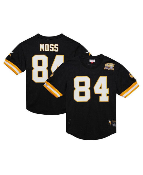 Men's Randy Moss Black Minnesota Vikings Retired Player Name Number Mesh Top