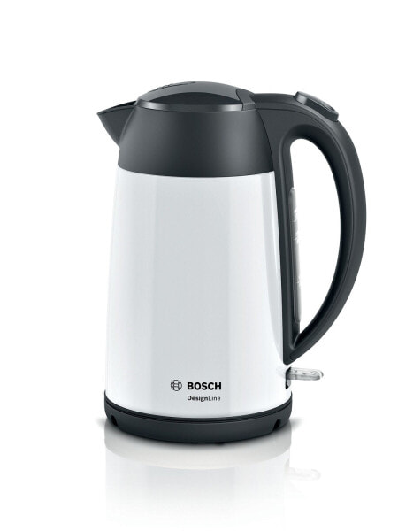 Электрический чайник BOSCH TWK3P421 - 1.7 л - 2400 Вт - Черный - Белый - Нержавеющая сталь - Индикатор уровня воды - Защита от перегрева