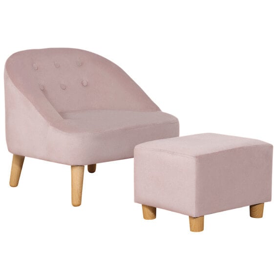 Kindersofa-Set mit Fußhocker 310-062GN