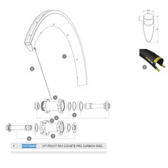 MAVIC Comete Pro Carbon Disc Front Rim kit