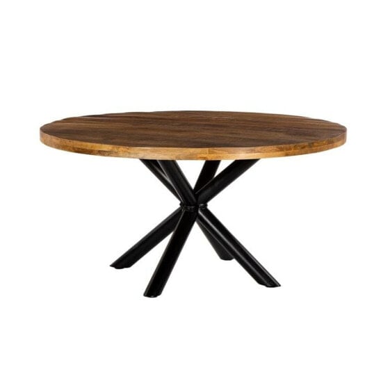 Dining Table DKD Home Decor 150 x 150 x 76 cm Metal Mango wood