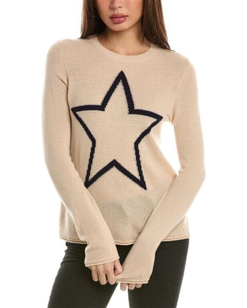 Hannah Rose Star Intarsia Wool & Cashmere-Blend Sweater Women's