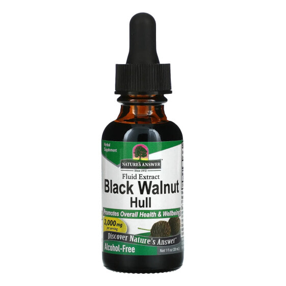 Black Walnut Hull, Fluid Extract, Alcohol-Free, 2,000 mg, 1 fl oz (30 ml)