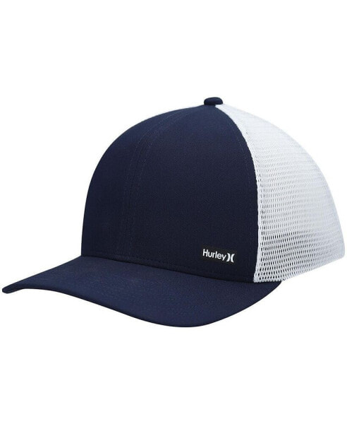 Men's Navy, White League Trucker Snapback Hat