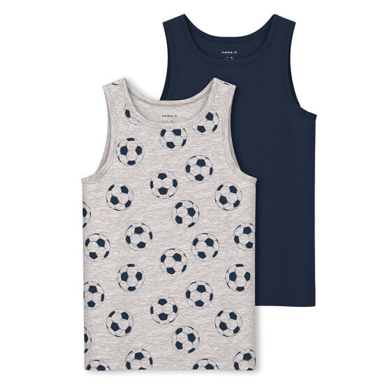 NAME IT Melange Football sleeveless T-shirt 2 units
