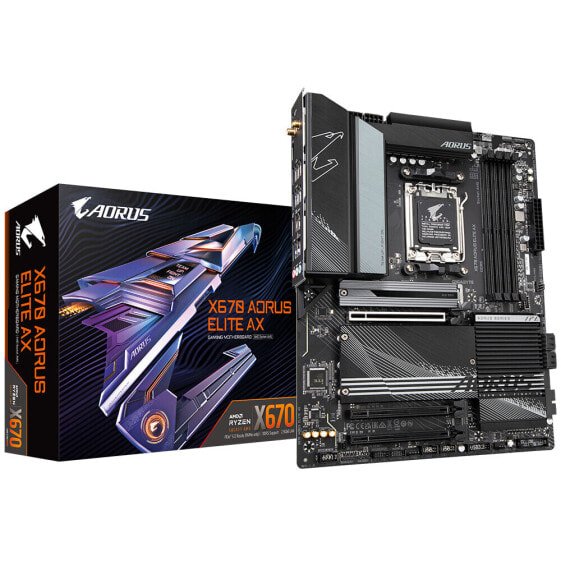 Gigabyte X670 AORUS ELITE AX - AMD - Socket AM5 - AMD Ryzen™ 7 - DDR5-SDRAM - 128 GB - DIMM