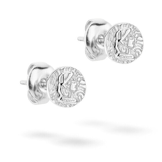 Fashion steel stud earrings Coins TJ-0444-E-08