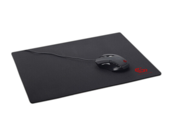 Gembird MP-GAME-S - Black - Monochromatic - Rubber - Fabric - Wrist rest - Gaming mouse pad