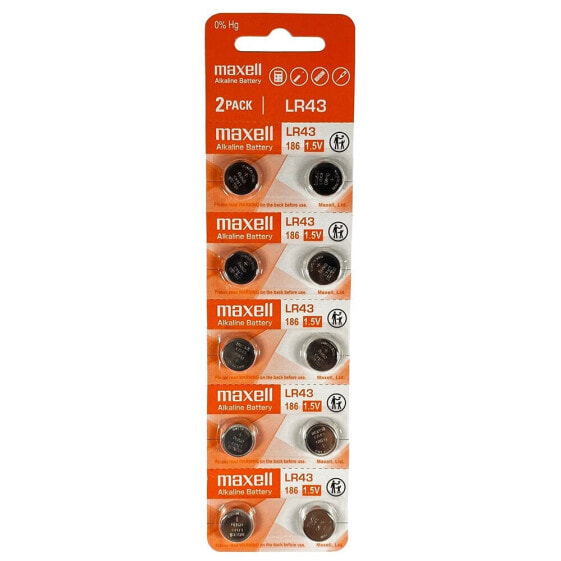 MAXELL Lr43 1.5V Micro Button Battery