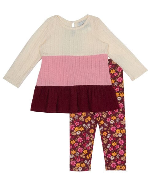 Baby Girls Top and Legging Outfit, 2 Piece Set