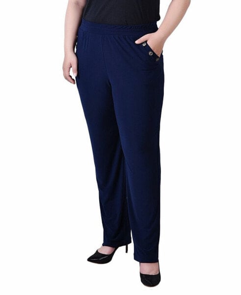 Plus Size Wide Waist Pull On Pants