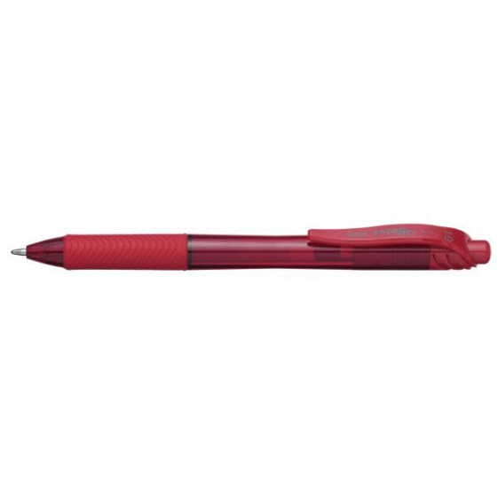 Pentel Energel X 1.0 - Clip-on retractable pen - Red - Red - Plastic - 1 mm - Ambidextrous