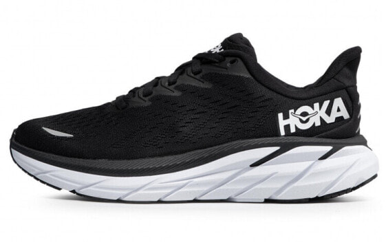 Кроссовки женские HOKA ONE ONE Clifton 8 Wide черные широкие 1121375-BWHT