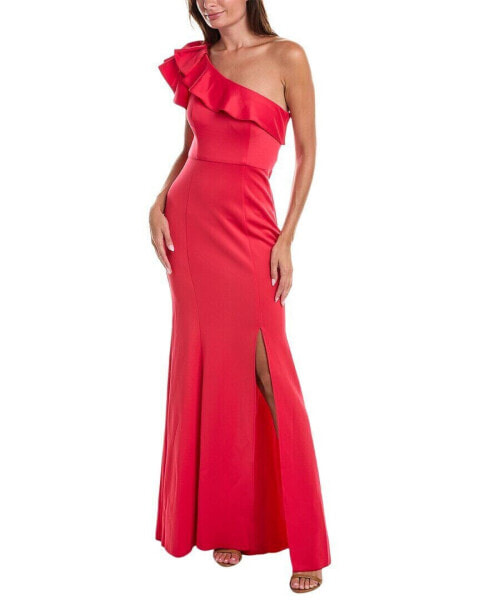 Rene Ruiz One-Shoulder Gown Women's