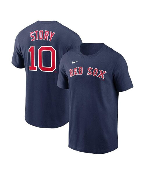 Men's Trevor Story Navy Boston Red Sox Name and Number T-shirt