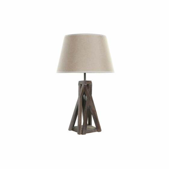 Декоративная настольная лампа DKD Home Decor Alpino Деревянный Хлопок Темно-коричневый 35 x 35 x 56 см