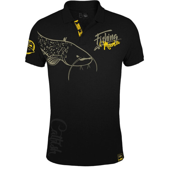 HOTSPOT DESIGN Fishing Mania CatFish Short Sleeve Polo Shirt