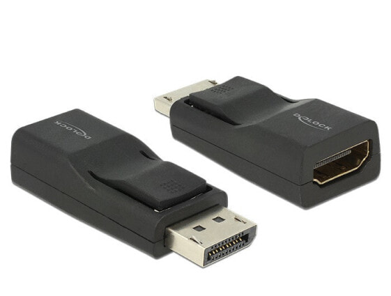Delock Displayport/HDMI - Displayport - HDMI - Black
