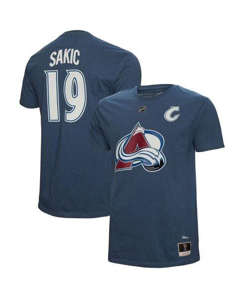 Men's Joe Sakic Navy Colorado Avalanche Name and Number T-shirt