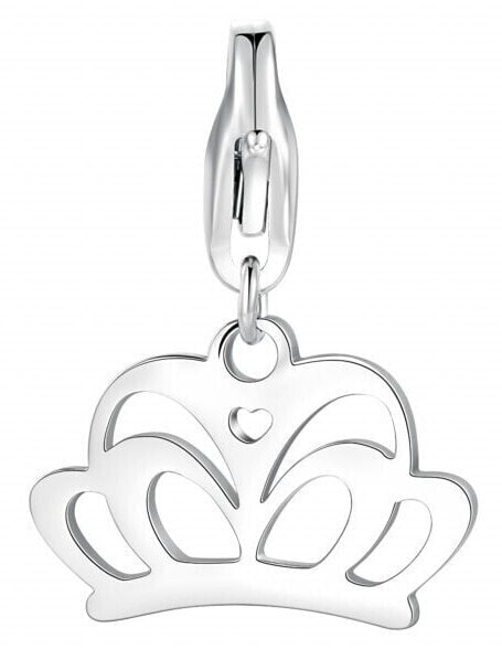 Steel Crown Pendant Happy SHA295