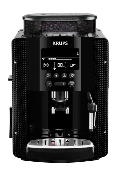 Krups EA8150 - Espresso machine - 1.7 L - Coffee beans - Ground coffee - Built-in grinder - 1450 W - Black