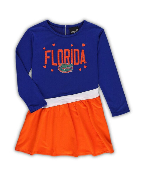 Toddler Girls Royal Florida Gators Heart to Heart French Terry Dress