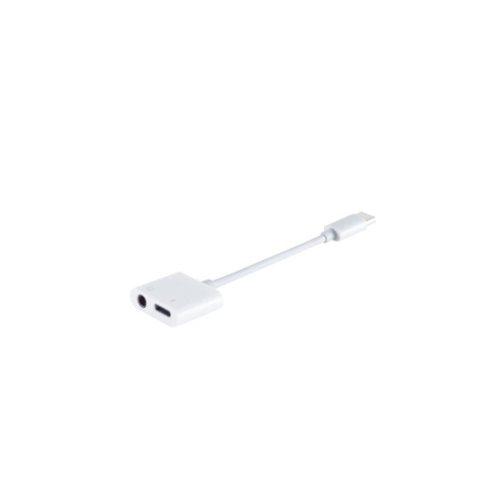 ShiverPeaks BS14-05022, White, USB C, 3.5mm + USB C, 0.07 m, Male, Female