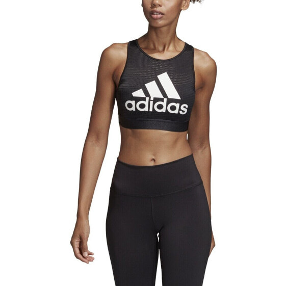 Adidas Women's Training 2.0 Halter Logo Bra Black DU1283