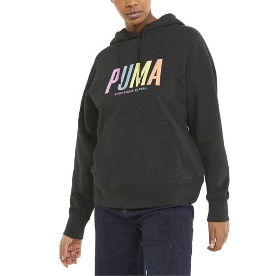 Puma Swxp Graphic Hoodie Tr Us Womens Black Casual Outerwear 536015-01