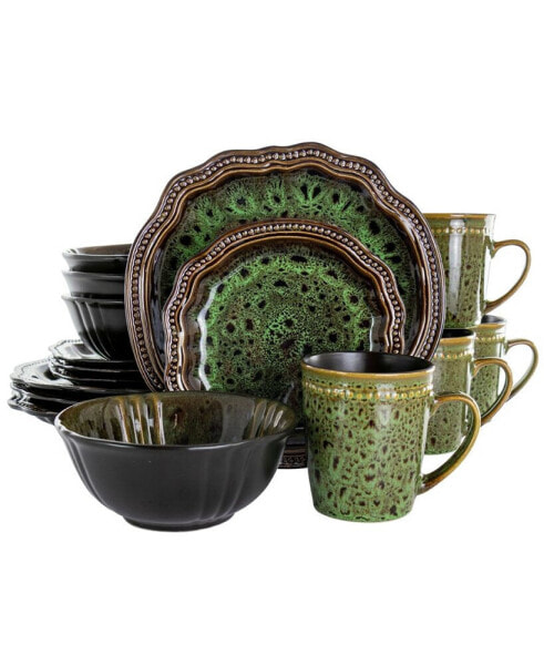 Scalloped Magdalena 16 Piece Stoneware Dinnerware Set, Service for 4