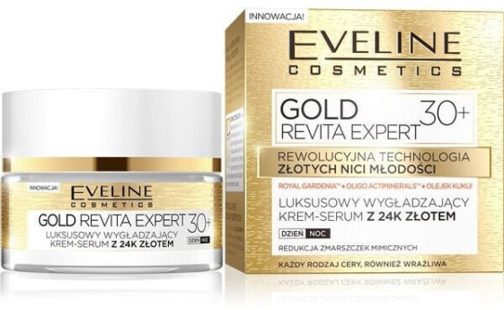 Eveline Gold Revita Expert 30+ Krem-serum wygładzający na dzień i noc 50ml