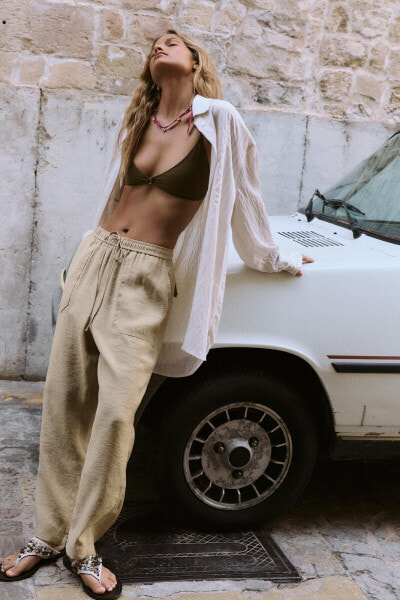 FLOWING CROPPED TROUSERS