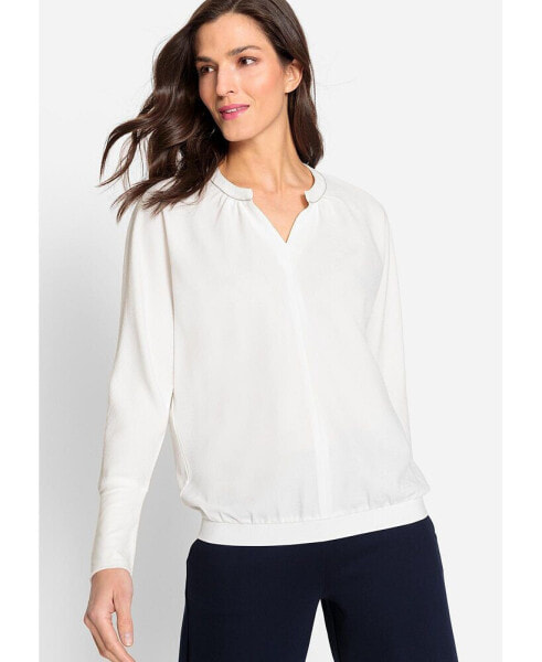 Women's Long Sleeve Dressy Crepe TShirt