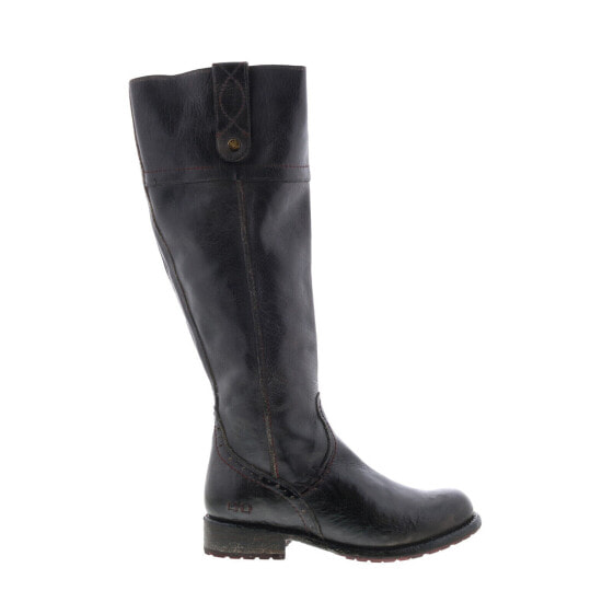 Bed Stu Jacqueline Wide Calf F311034 Womens Black Leather Knee High Boots