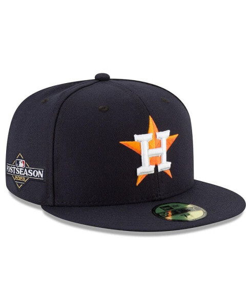 Головной убор New Era для мужчин с логотипом Houston Astros в темно-синем цвете с боковым патчем 2023 Playoffs 59FIFTY.